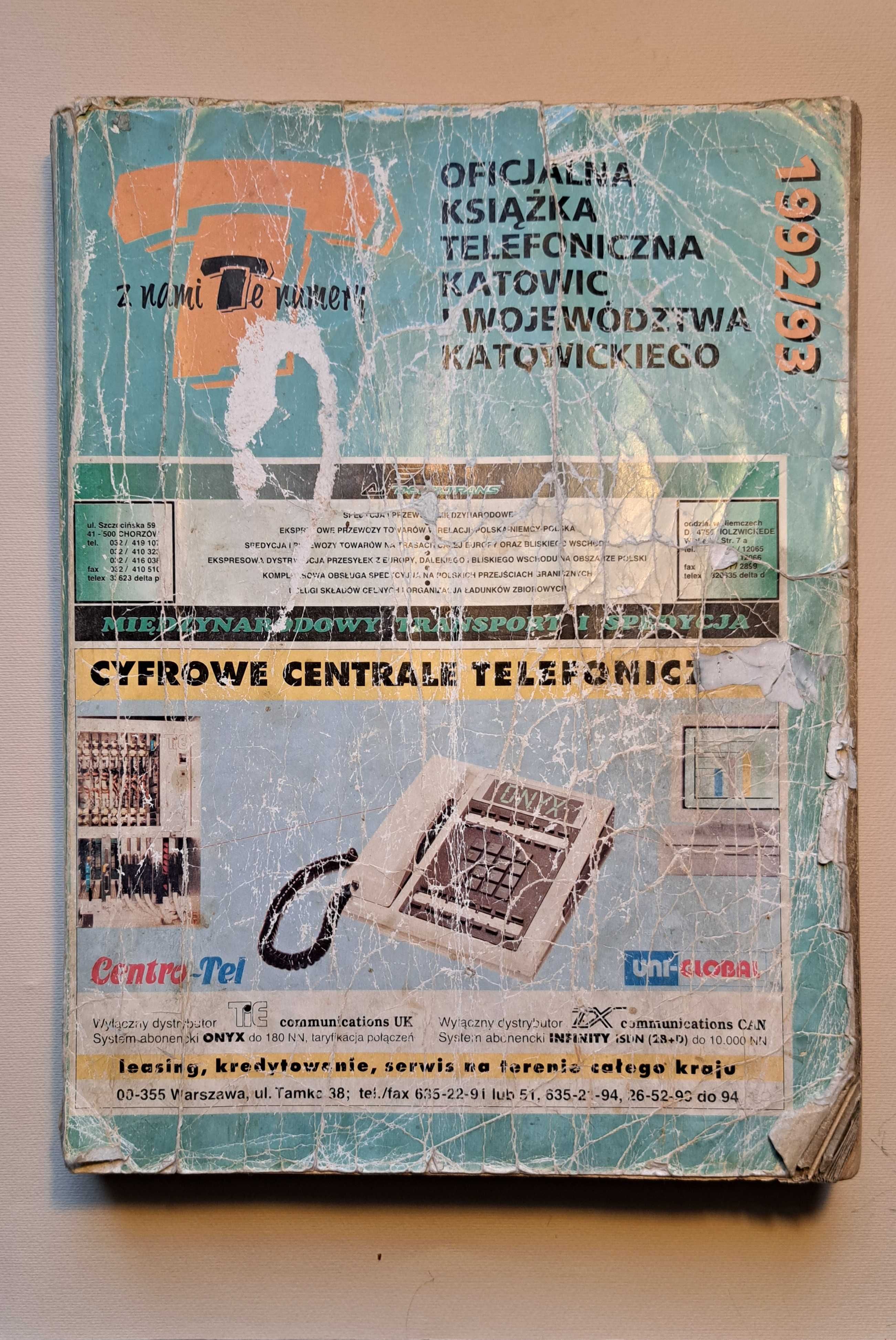 Książka telefoniczna Katowic i Woj. Katowickiego 1992/93