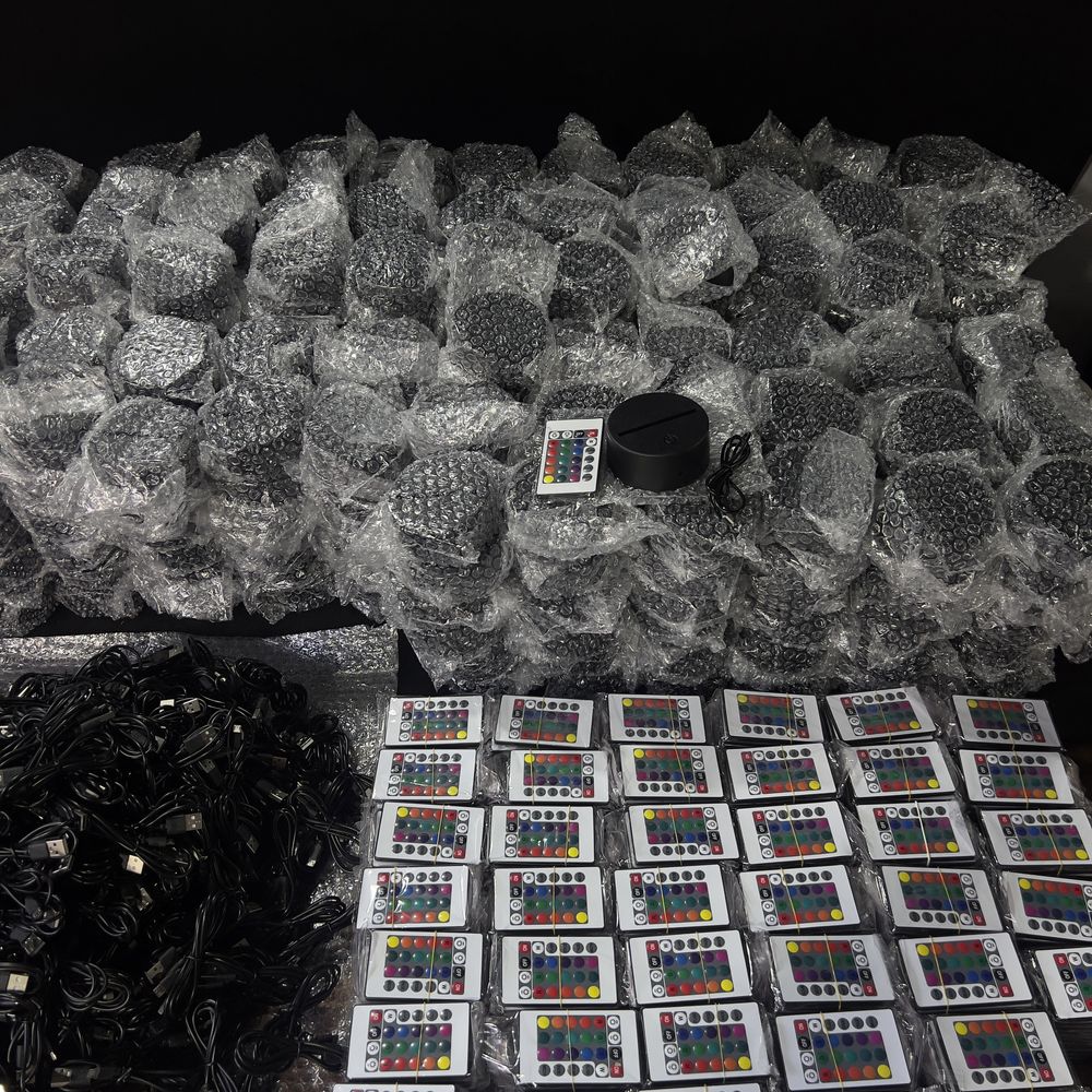 300x Lampka podkładka baza pod grawer 3D LED