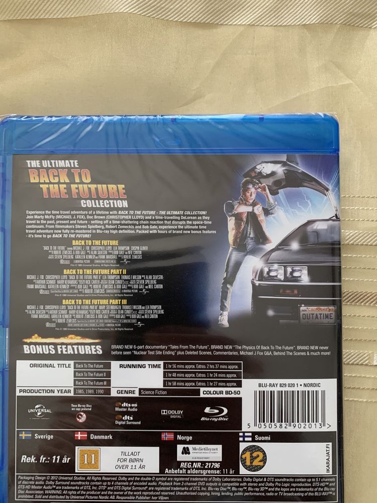 Bluray Trilogia Regresso ao Futuro (Novo com plástico) Som DTS Blu-Ray 3 Discos