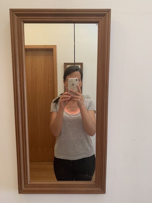 Espelho, moldura de madeira