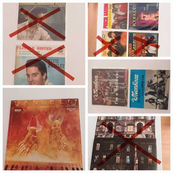 8 discos de vinil(Vangelis, The Monkees, Amália, Procol Harum)