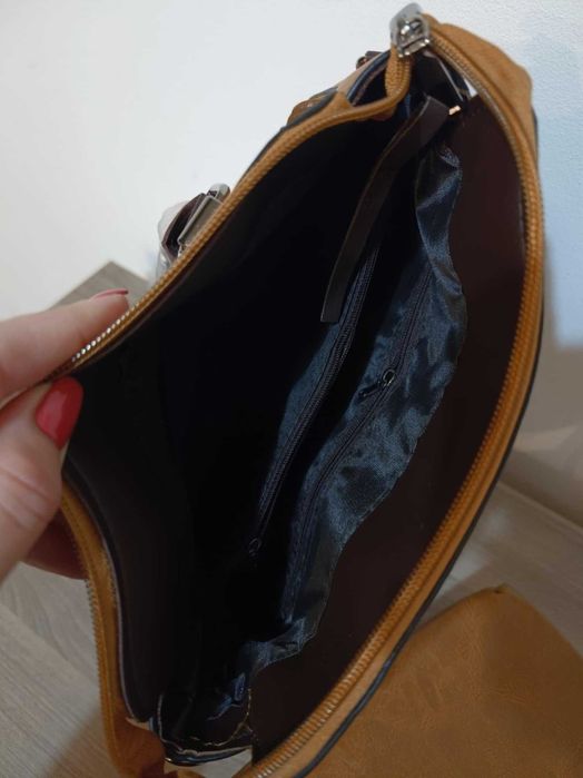 Elegancka Torebka Damska, Zestaw 4w1, Kosmetyczka, Portfel, na prezent