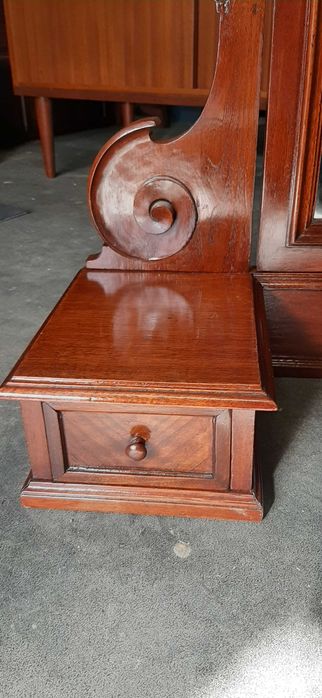 Lustro secesyjne ruchome nadstawka toaletka z szufladkami antyki