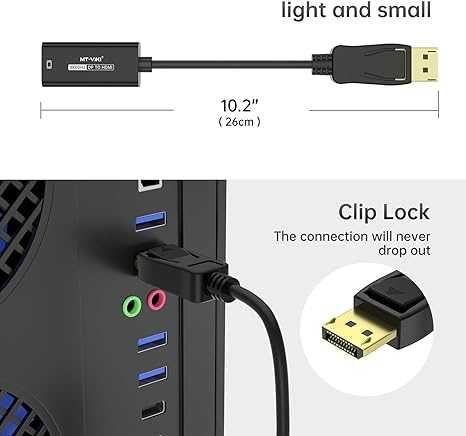 MT-VIKI 4K60Hz DP HDMI Adapter, Displayport 1.2 to HDMI 2.0 Adapter