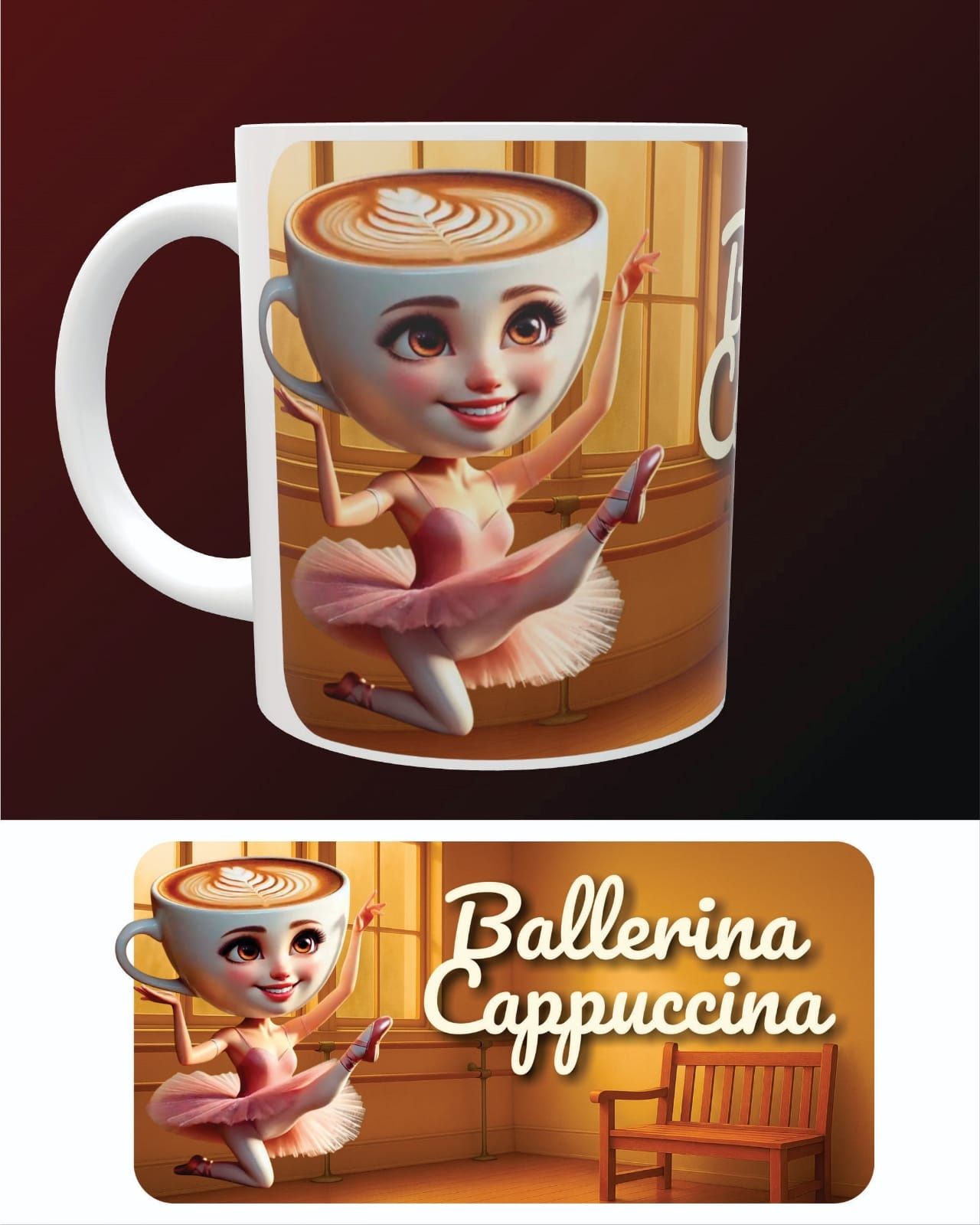 Kubek Ballerina Cappuccina + pudełko