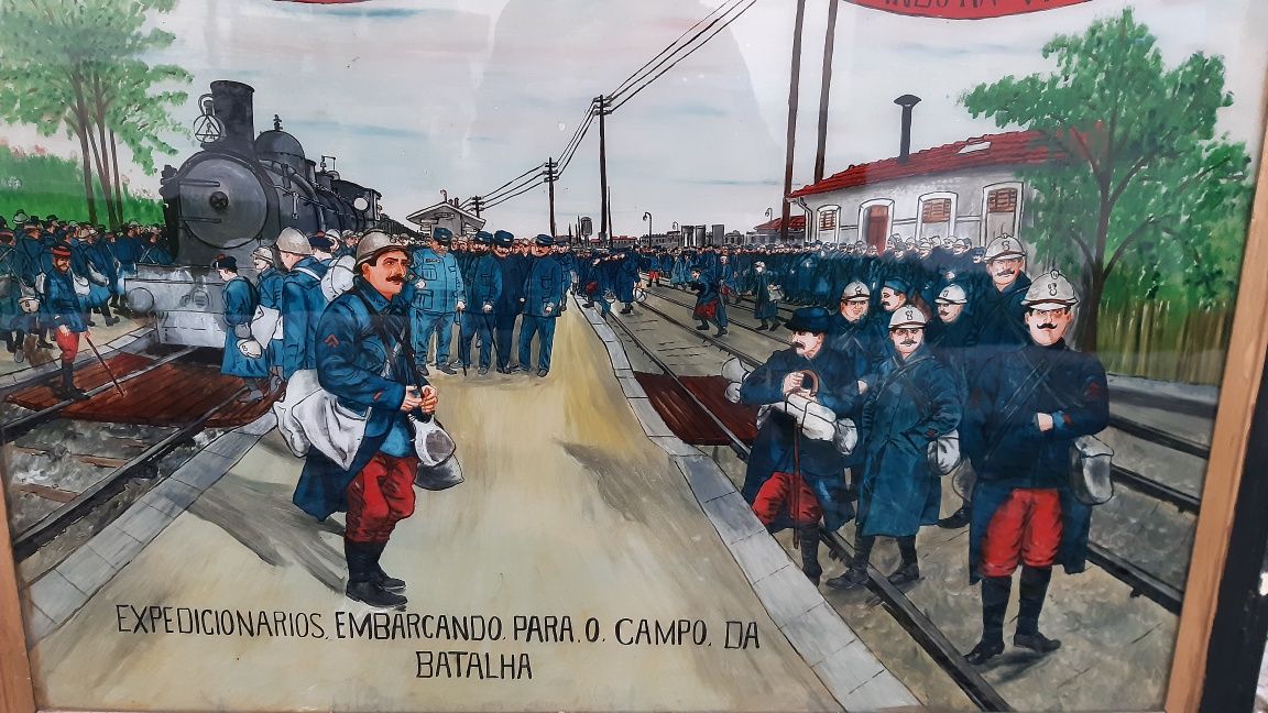 Quadro antigo I Guerra Mundial corpo expedicionário