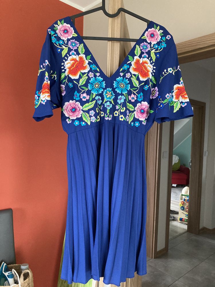 Piekna sukienka asos na wesele 36 s m boho chabrowa
