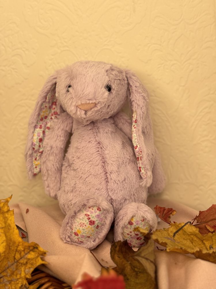 Мяка іграшка Кролик Jellycat 31см, фіолетовий