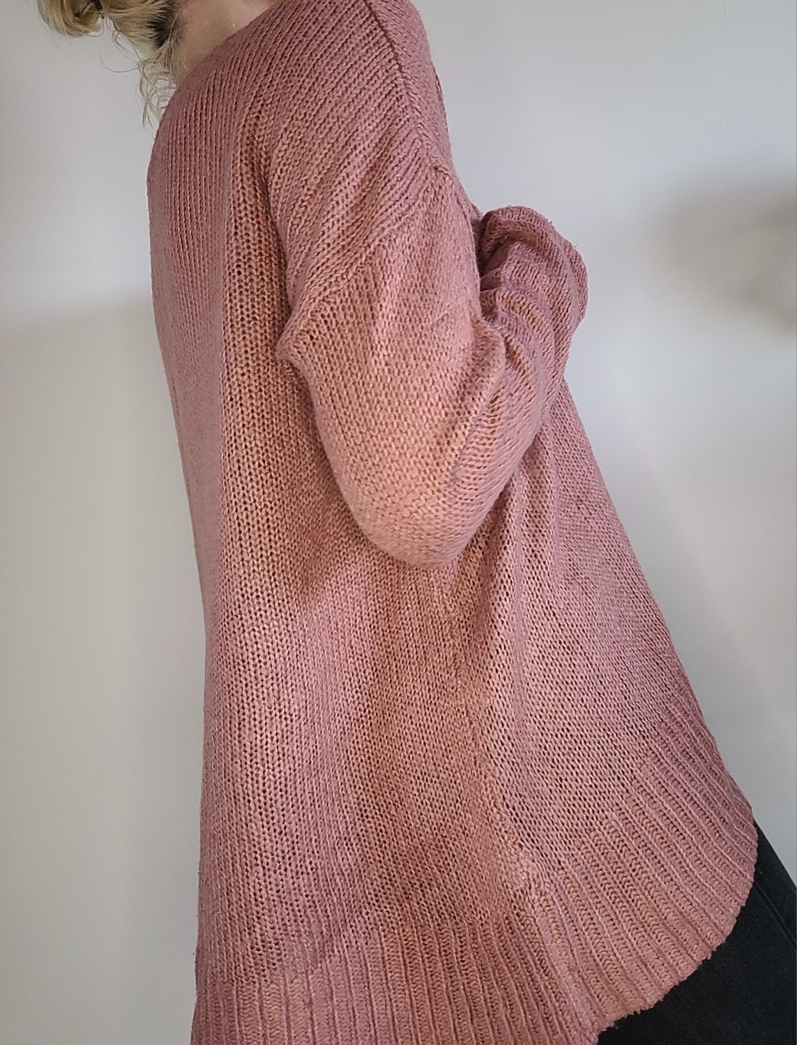 Sweter oversize brudny róż New Look