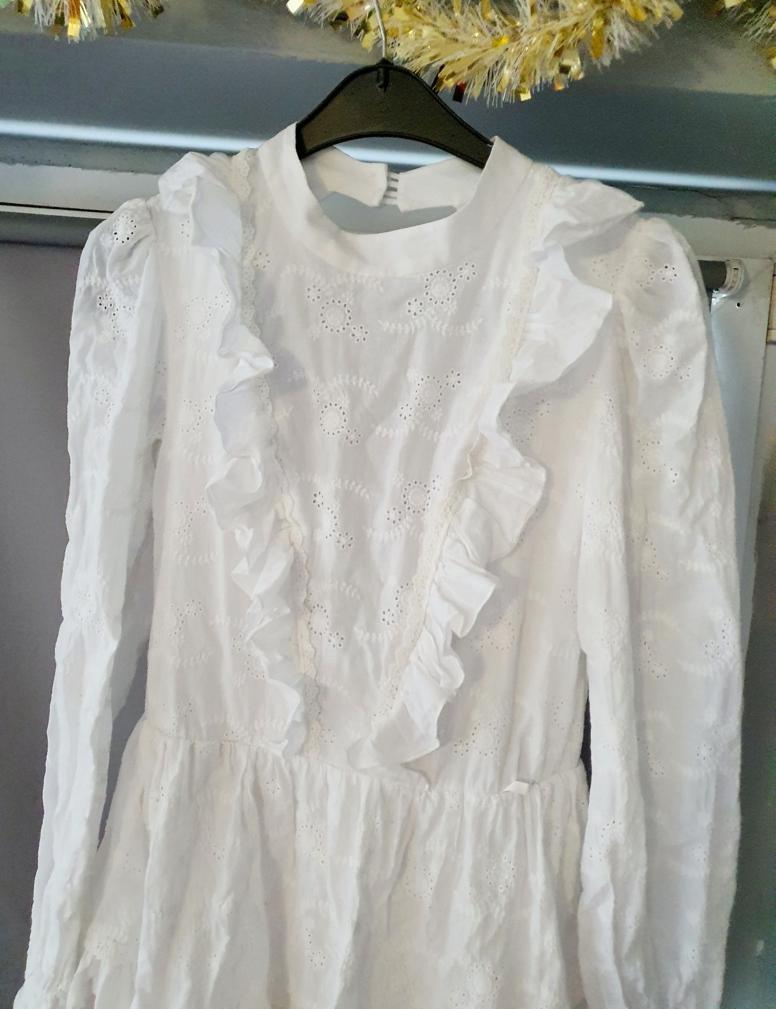 Sukienka biała oryginalna boho lou Sheeva S 36 korona oryginalana