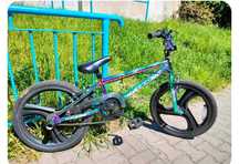 Bmx sprawny metaliczny