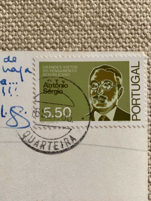 Postal Pinhal da Marina Vilamoura Algarve com selo antigo