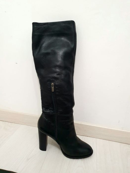 Шкіряні чоботи ботфорти