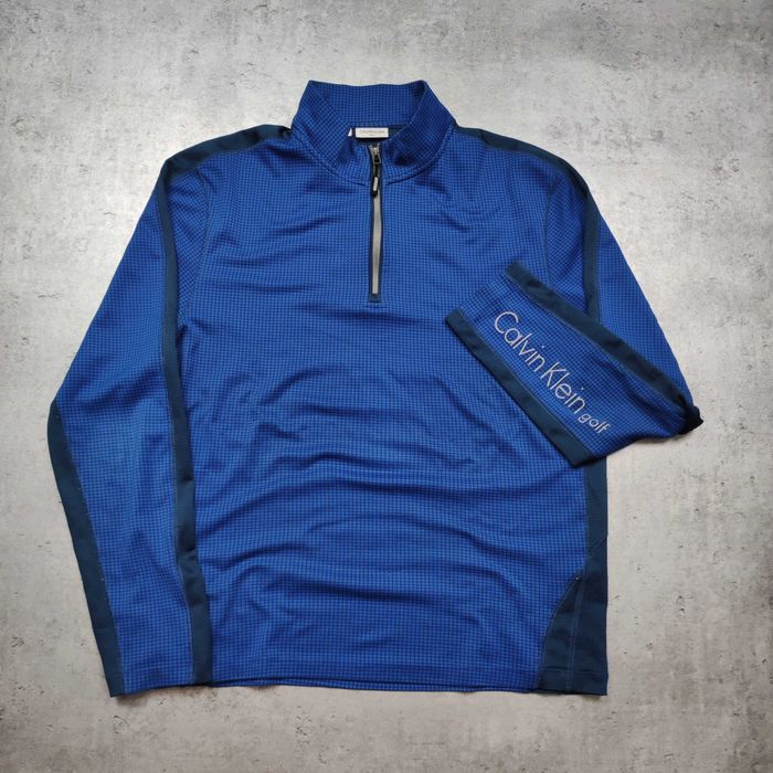 MĘSKA Granatowa Bluza Sportowa Suwak GYM Active CK Calvin Klein Golf