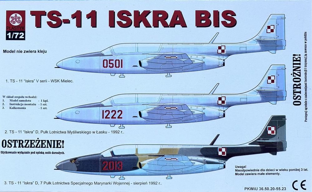 Model do sklejania samolot TS-11 Iskra Bis Plastyk S016
