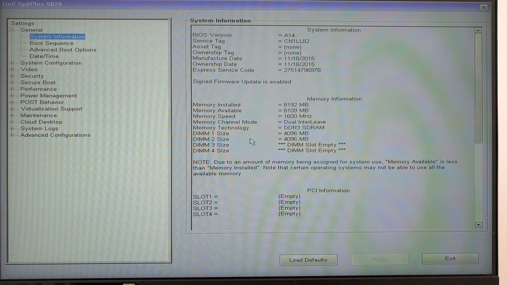 Dell Optiplex 9020 (Intel i5, 8GB RAM)