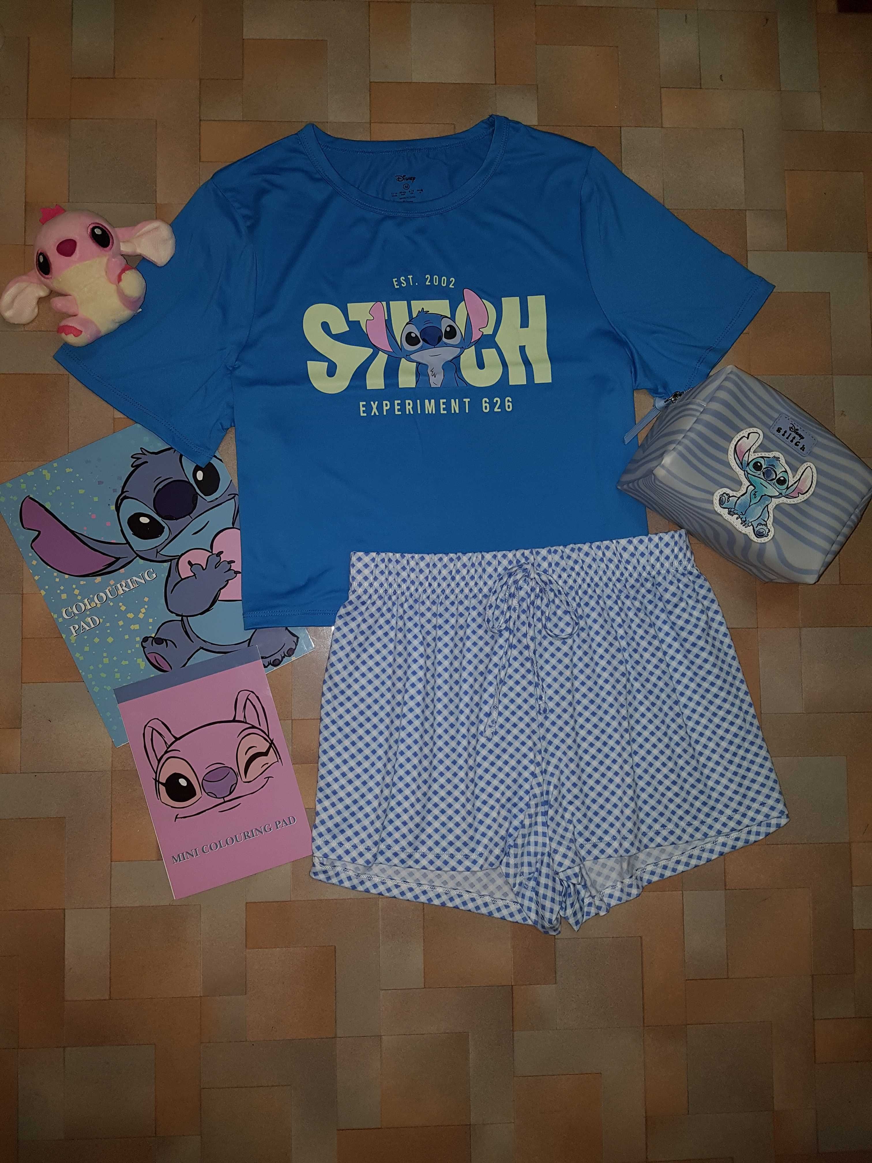 Яркая мягкая пижама Stitch Disney М размер, комплект микрофибра Стич