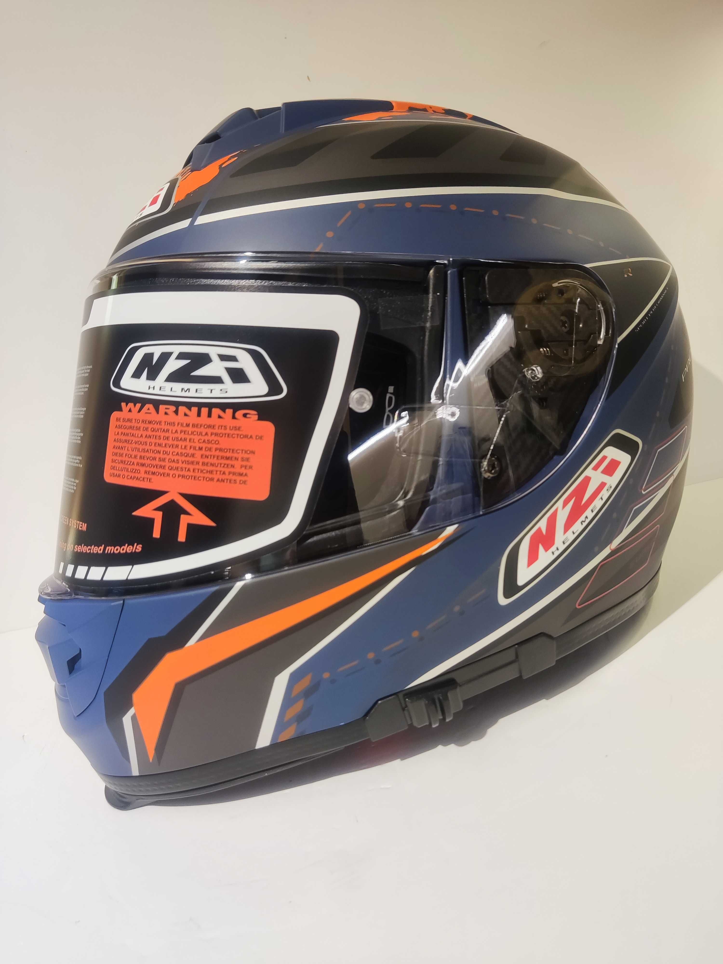 Capacete NZi integral dupla-viseira mota scooter novo