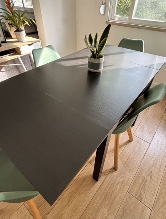 Mesa preta 4 lugares