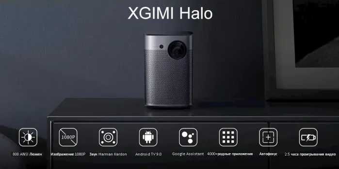 Портативний DLP-проєктор XGIMI Halo + (Global version) (*Київ*)