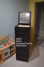 Komoda szafka IKEA Malm 6szuflad/lustro toaletka 40x123cm