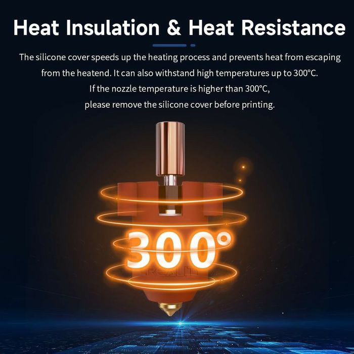 Силіконовий чохол на хотенд Creality K1C/K1 Silicone Sock