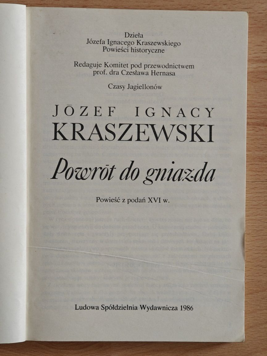 Powrót do gniazda Józef Ignacy Kraszewski