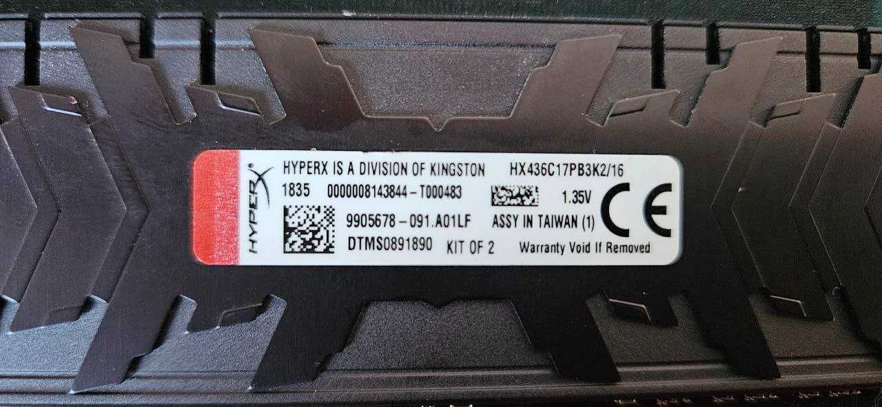 Kingston HyperX Predator DDR4 2x8GB 3600MHz (B-die) HX436C17PB3K2/16