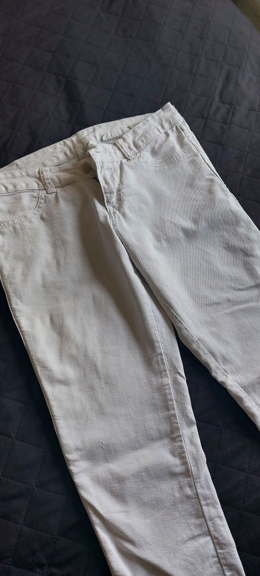 Spodnie białe damskie H&M 29/32