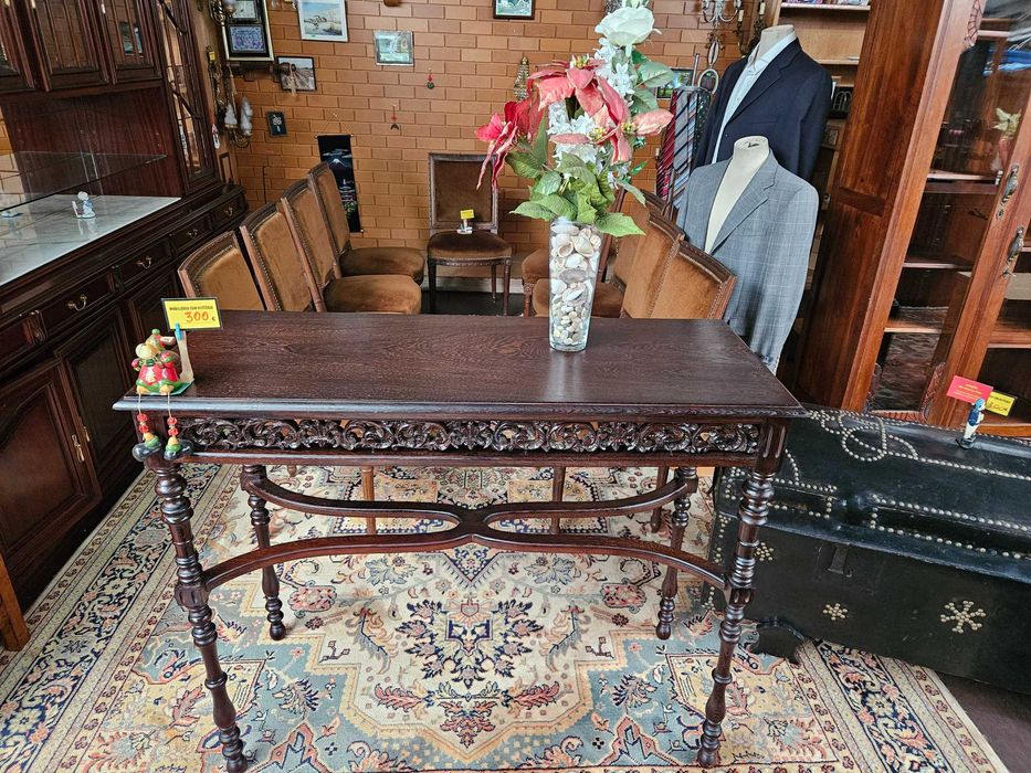 Consola antiga em madeira maciça (Panga Panga) - como nova