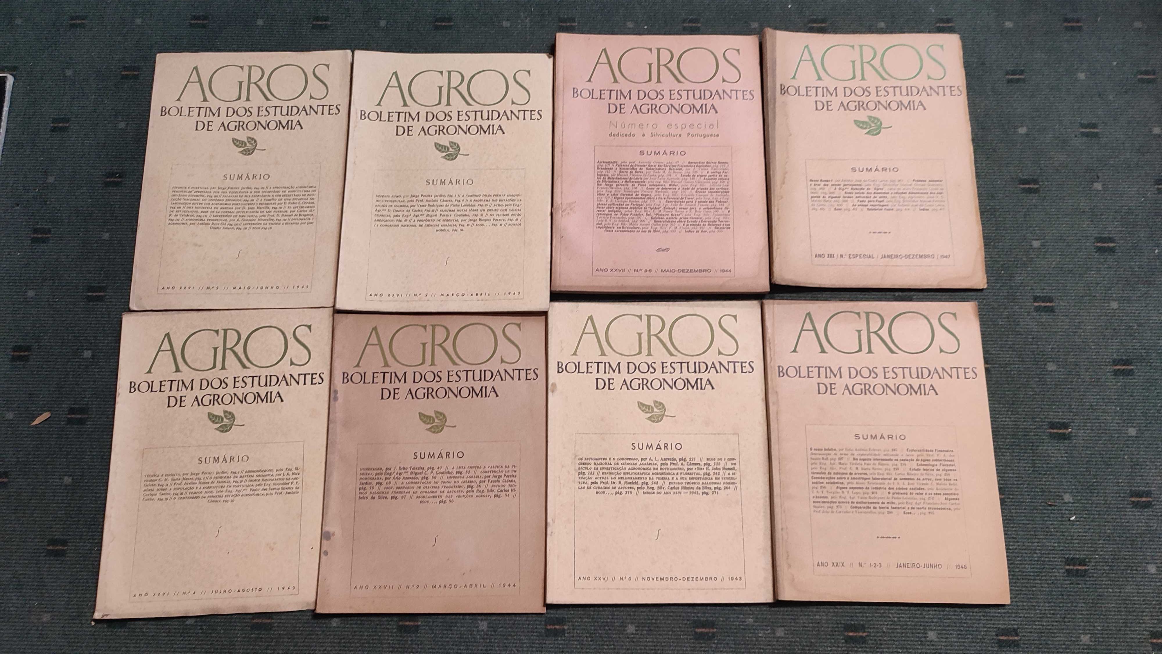 Agros Boletim dos Estudantes de Agronomia - 15 Volumes- Anos 40