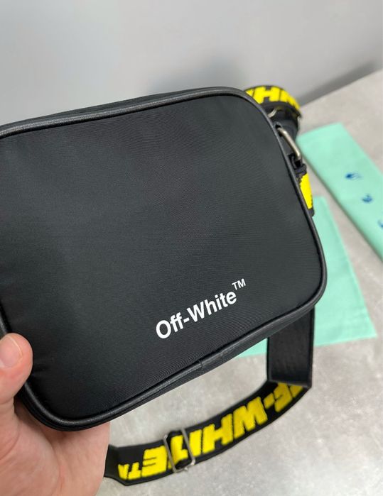 Off-White Hard Core сумка чорна через плече нейлонова чоловіча мужская