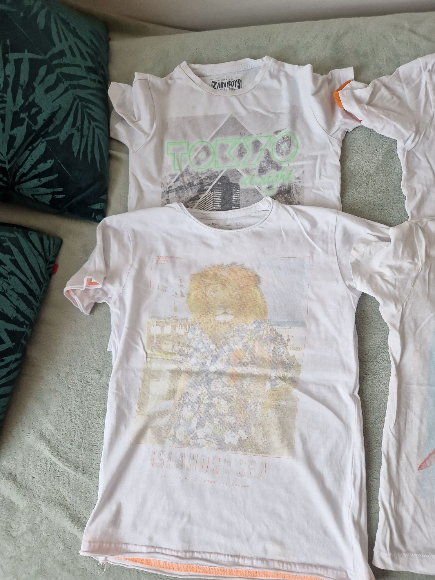 Koszulki z krótkim rękawem 122, Zara, Benetton,  6 sztuk