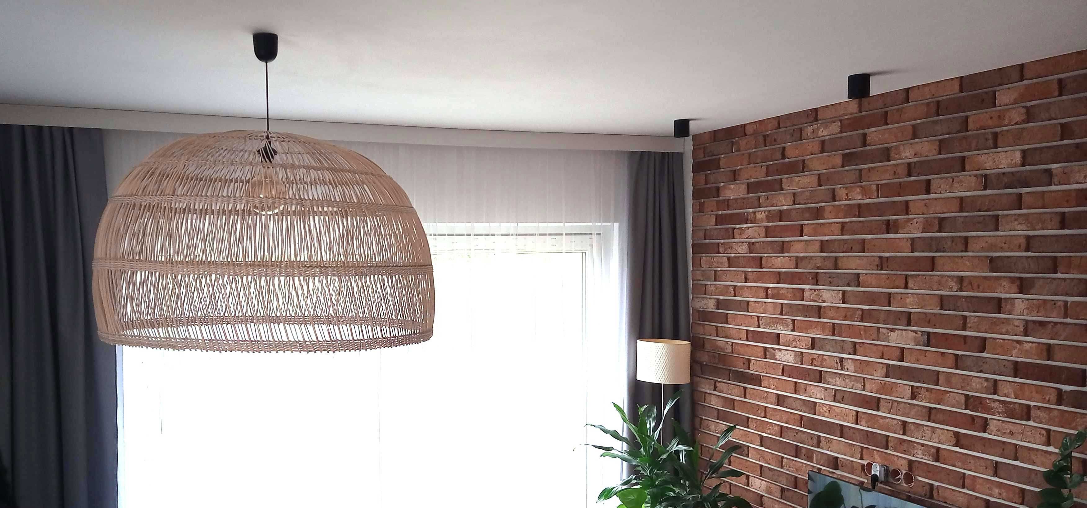 Lampa rattan rattanowa naturalna 100 cm bardzo duża do salonu ogrodu