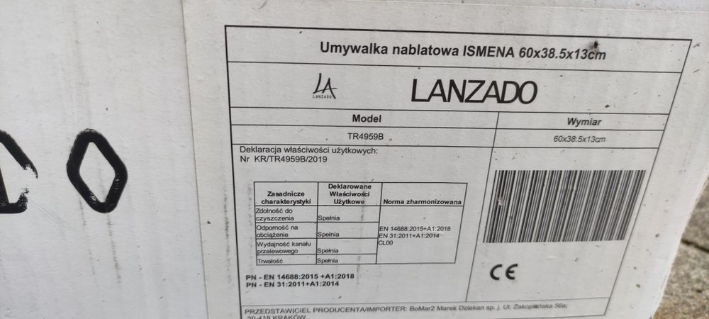Umywalka łazienkowa nowa Lanzado Loft