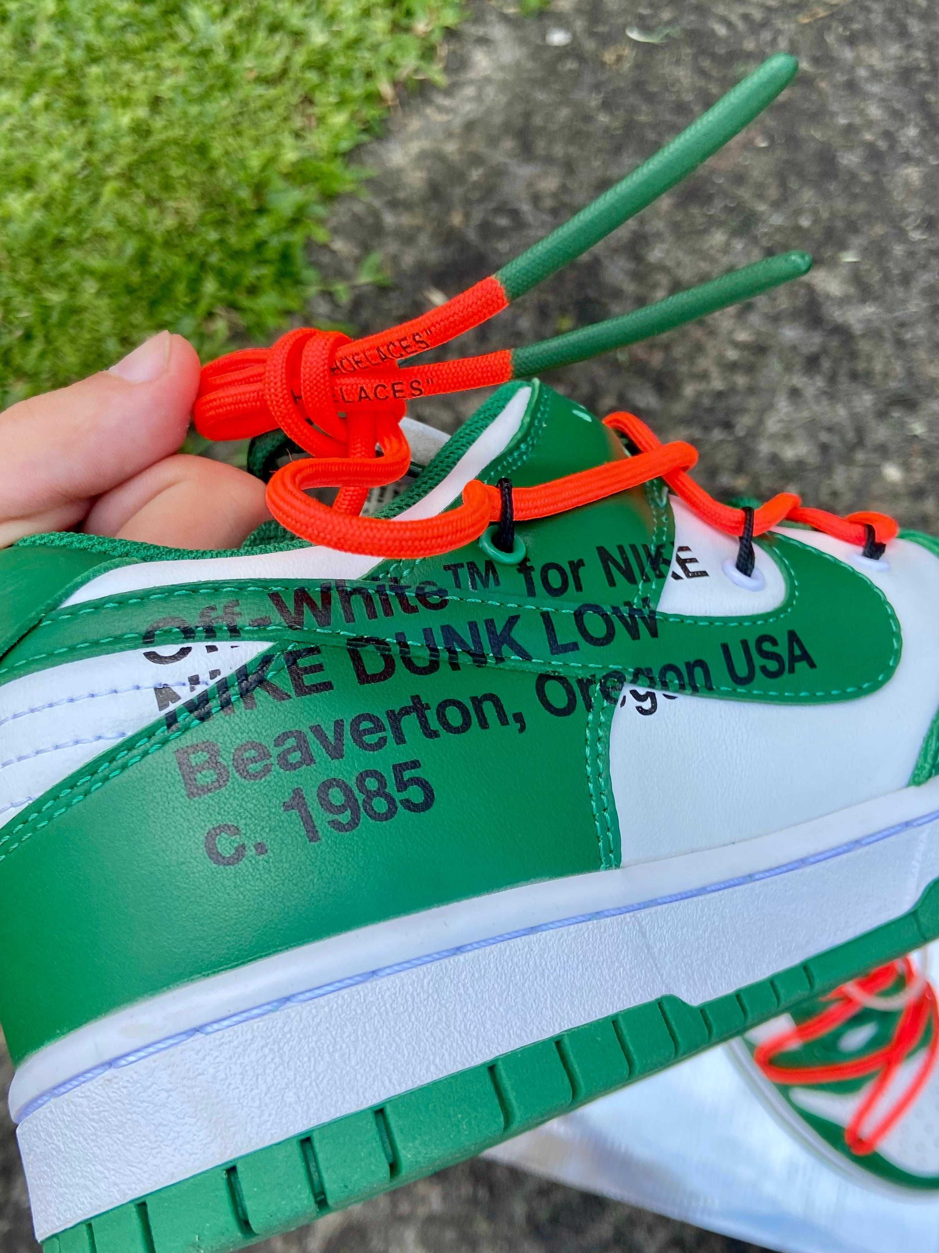 Sapatilhas Nike Off-White Dunk Pine Green Tamanho 44 Com Caixa