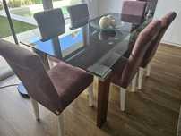 Mesa sala extensivel com 6 cadeiras