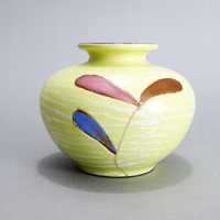 lata 50-te ręcznie malowany wazonik ceramiczny