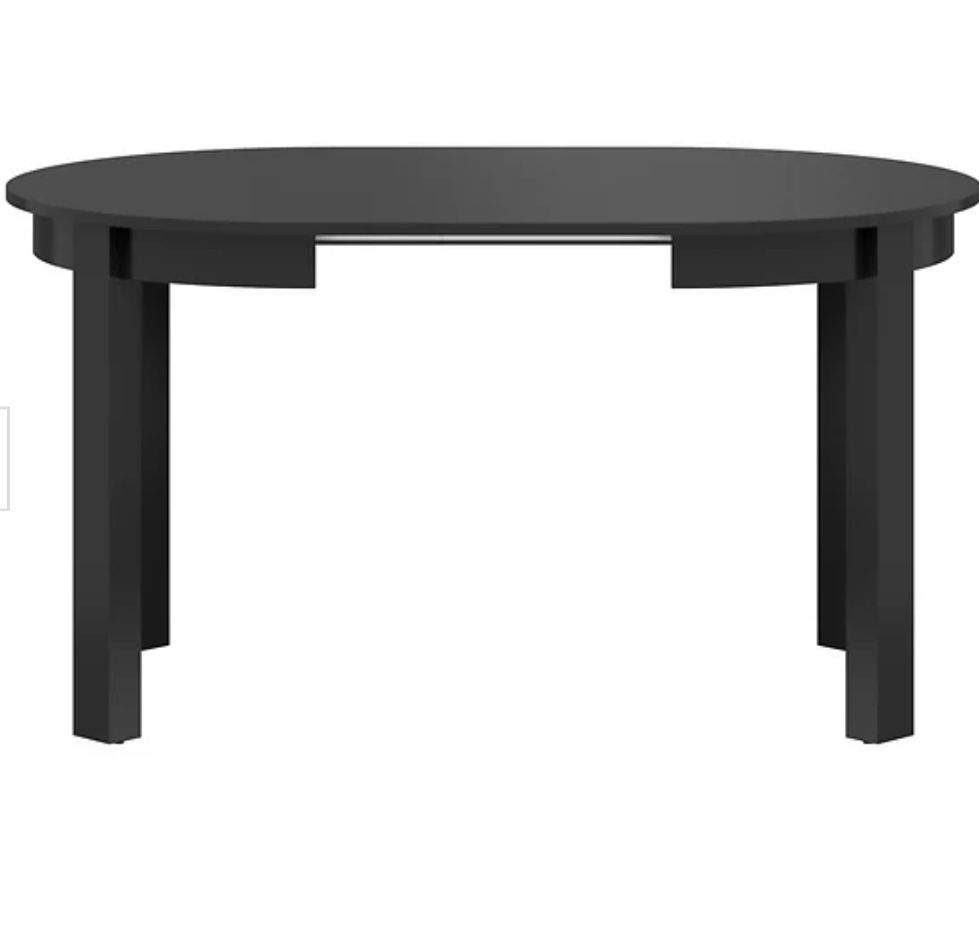 stół rozkładany Bernardin okrągły czarny Black Red White