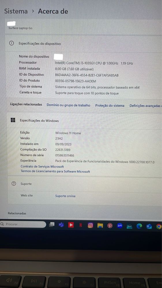 Laptop microsoft surface go