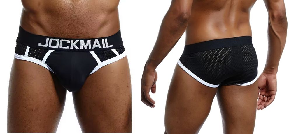 Męskie siateczkowe slipy dla sportowców oddychające JOCKMAIL - M