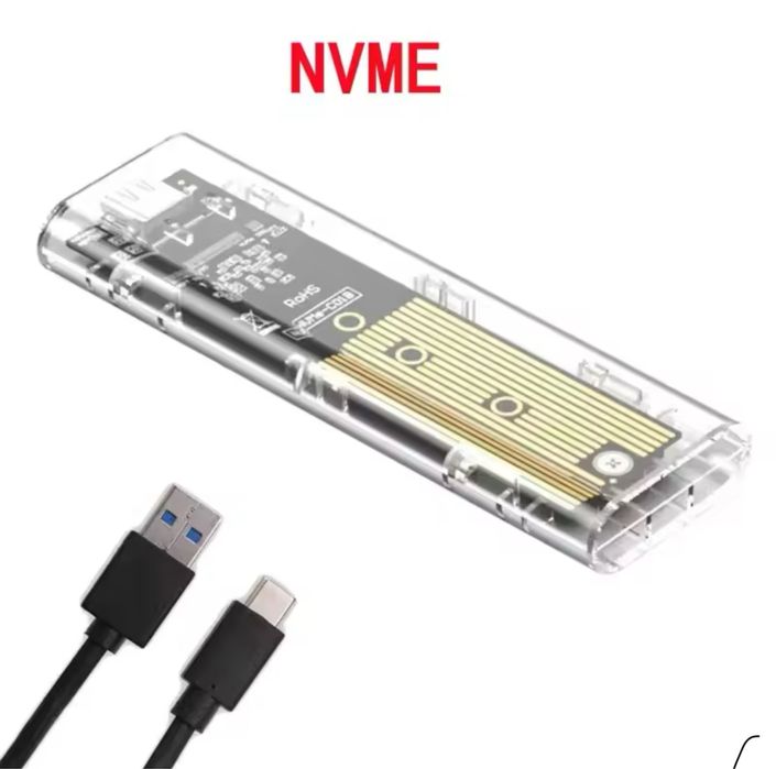Корпус для одноканального M.2 NVME SSD з чистим USB Type C 10Gbps