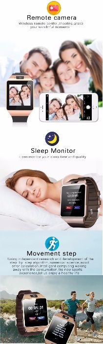Zegarek SMART WATCH  z kartą SIM smartwatch krokomierz