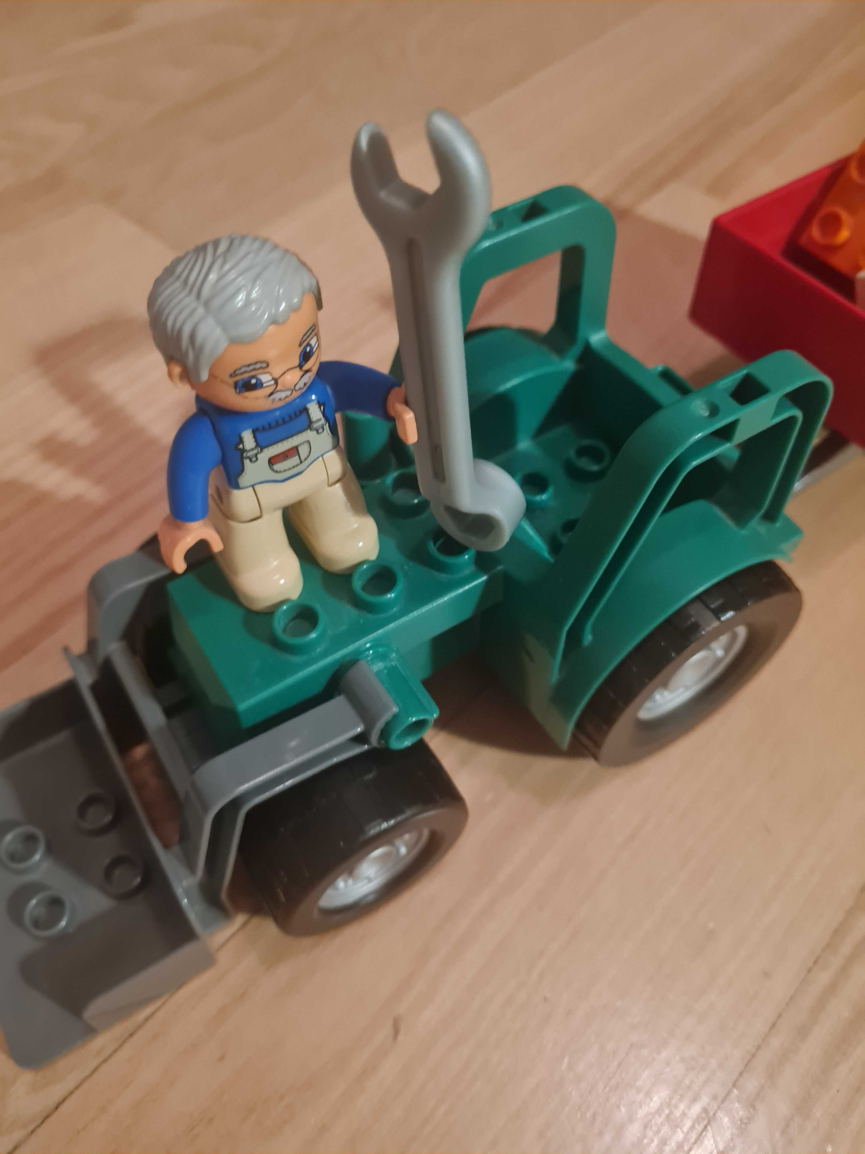 Klocki Lego Duplo Traktor z naczepą, dziadek