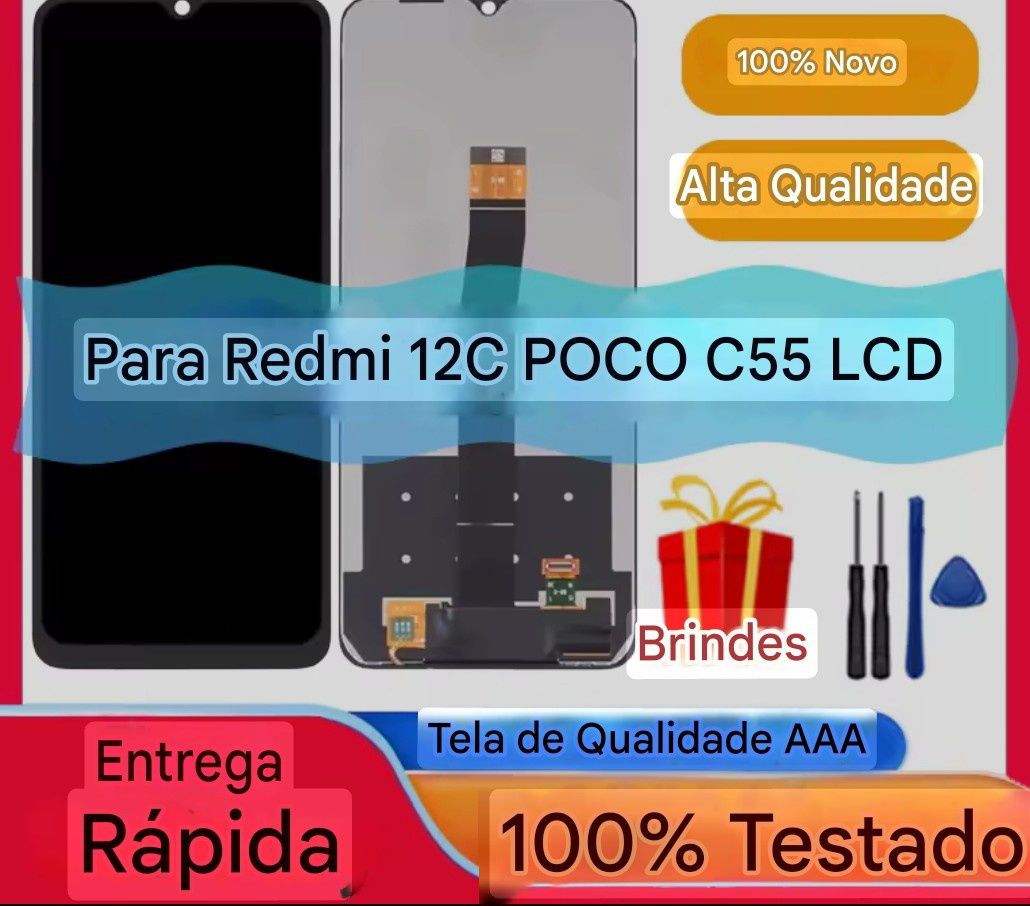 Tela Ecrã Display - Xiaomi Redmi 12C e Poco C55