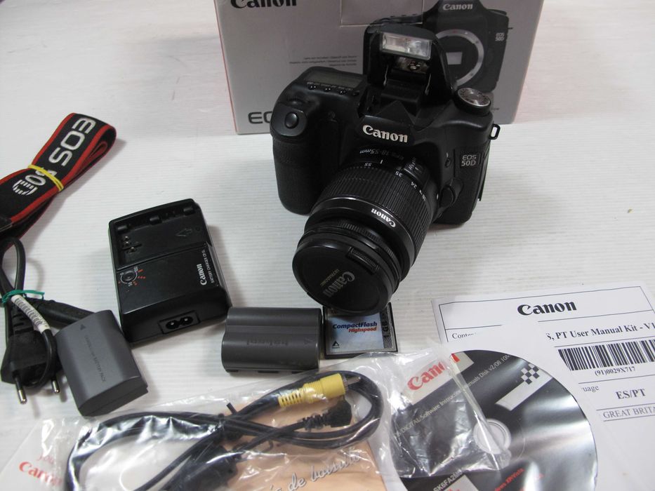 Canon 50D+18-55mm na caixa só 31 mil disparos - Como Nova