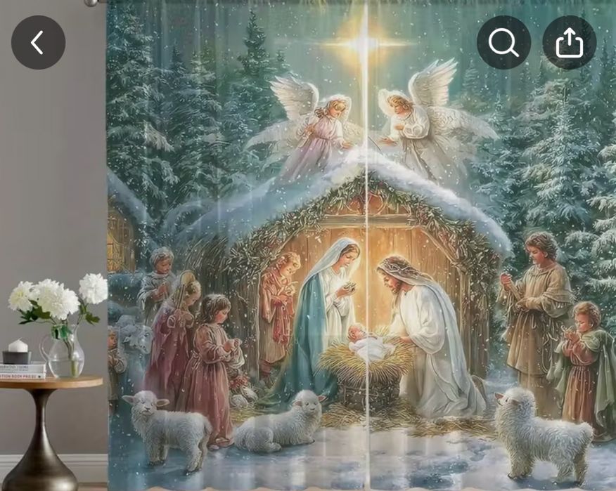 Firanki świąteczne , Boże Narodzenie , zasłony