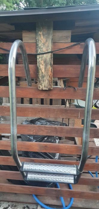 Duża drabina do basenu lub do łodzi-  stal nierdzewna, kwasówka