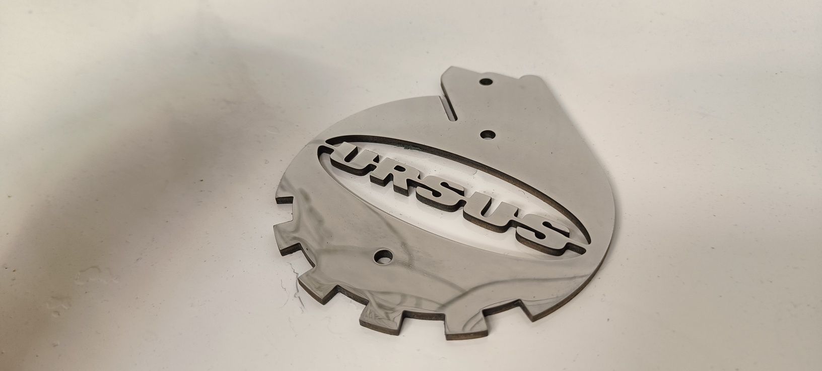 Logo między lampy URSUS znaczek emblemat stal nierdzewna 3mm inox