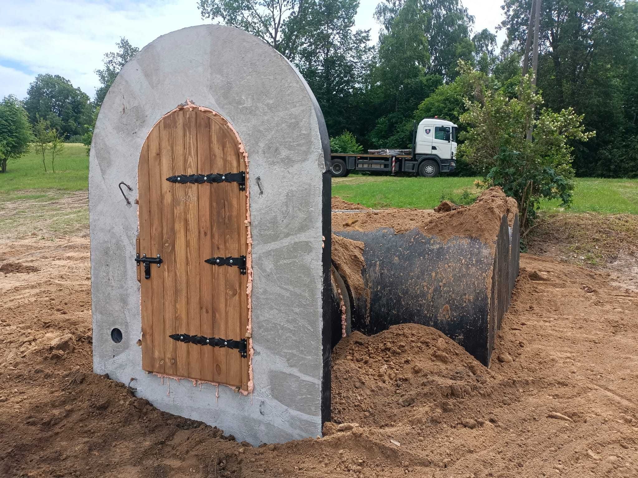 piwniczka betonowa ogrodowa szczelna 300lub350 ziemianka schody tunel